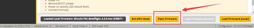 Flash local firmware in Betaflight Configurator