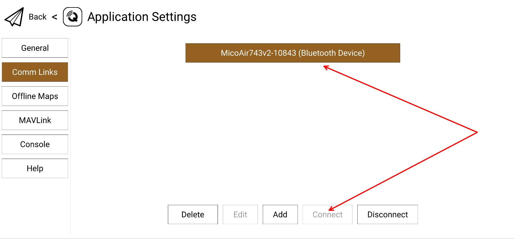 Connect to the added Bluetooth device