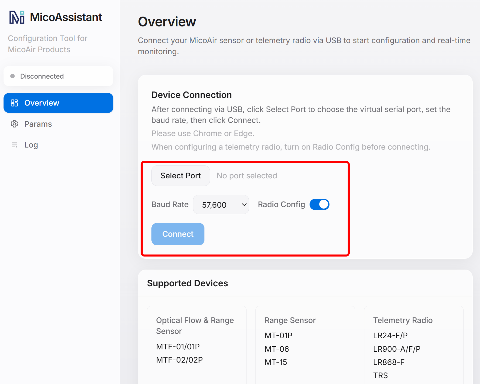 Enabling Radio Config in MicoAssistant