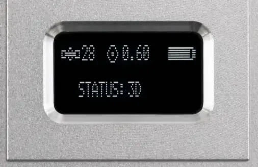 Base station display showing a 3D fix