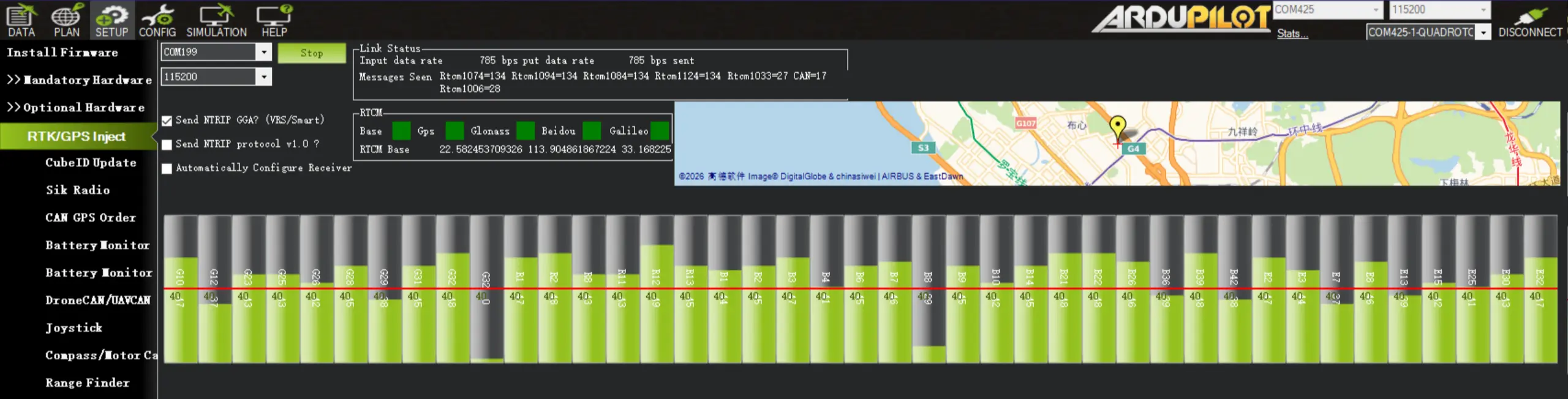 RTCM forwarding in Mission Planner